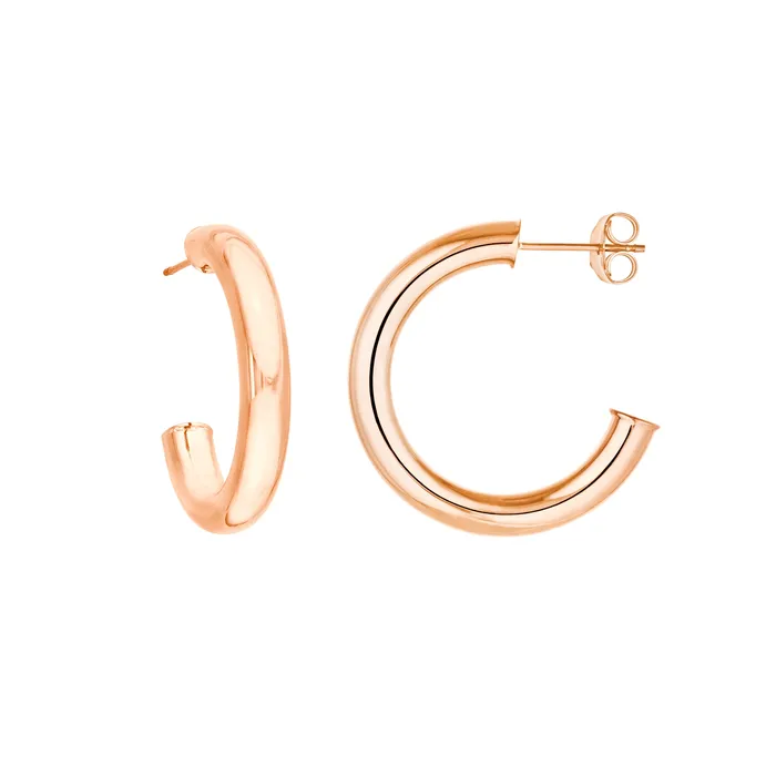 Earrings 25mm Tube Hoop Earrings SG Fine