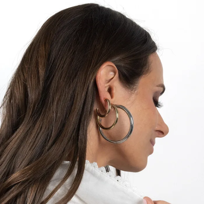 Earrings 25mm Tube Hoop Earrings SG Fine