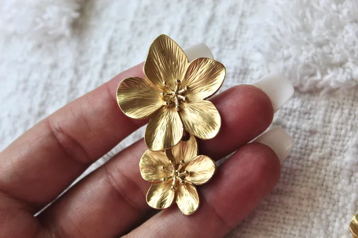 Earrings Flower Drop Earrings The Little Catholic