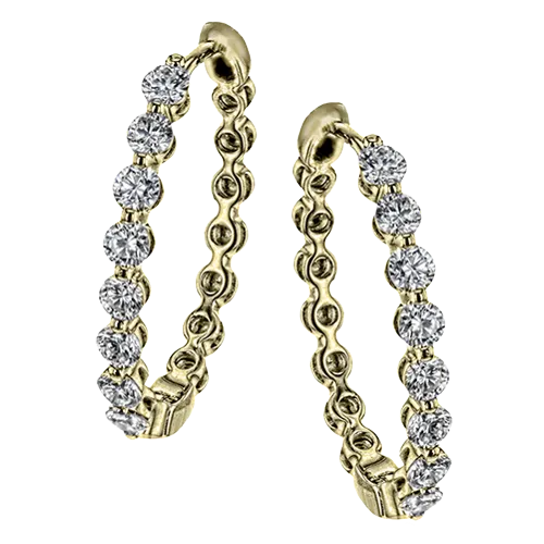 Earrings International Diamond Center Simon G le4547 Harmonie Hoop Earrings in 18k Gold with Diamonds Earrings International Diamond Center Simon G le4547 Harmonie Hoop Earrings in 18k Gold with Diamonds