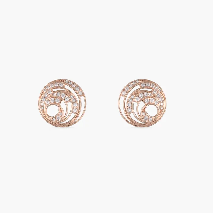 Earrings SILVER Abstract CZ Silver Stud Earrings