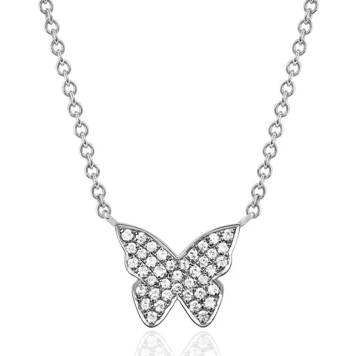 EF Collection Necklaces Diamond Butterfly Necklace