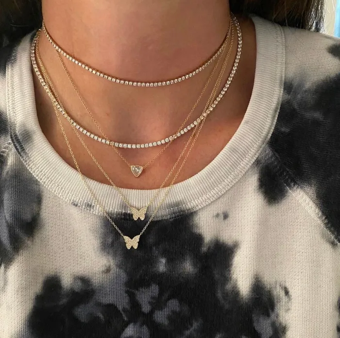 EF Collection Necklaces Diamond Butterfly Necklace