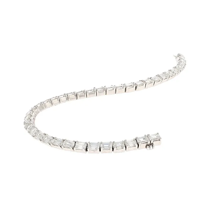Emerald Cut Diamond Tennis Bracelet 952CTW Shop IDC estore Bracelets