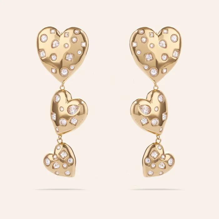 Eros Luxe Heart Drop Earrings Mignonne Gavigan Earrings