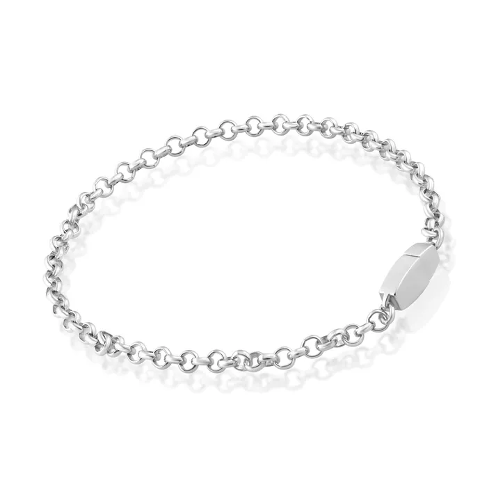 Eternity Collars Bracelets Locking Chain Bracelet Sterling Silver