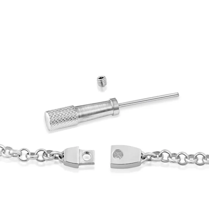 Eternity Collars Bracelets Locking Chain Bracelet Sterling Silver