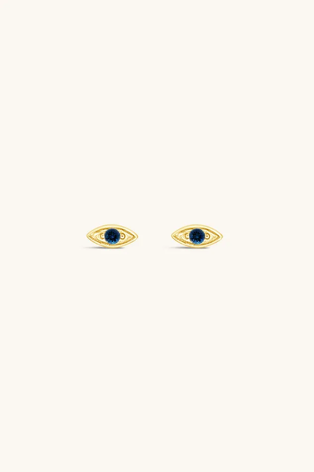 Evil Eye Stud Earrings Blue Sapphire Sierra Winter Jewelry Earrings