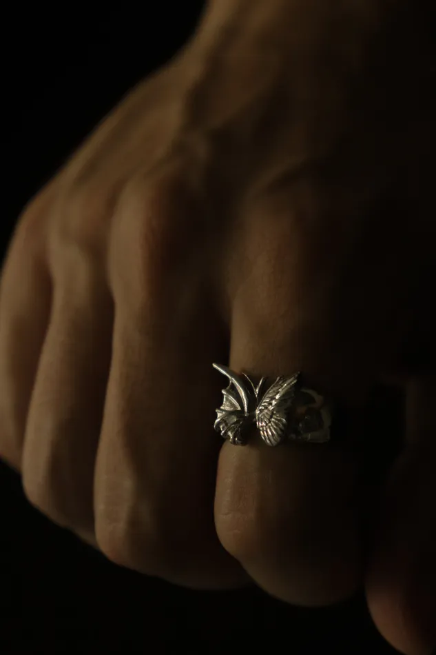 Fashion Jewelry by Yordy Rings Silver Butterfly Angel Ring