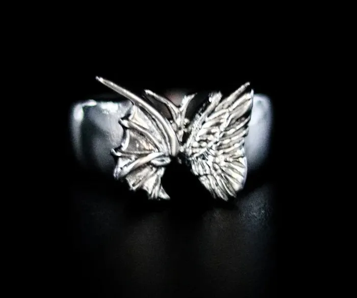 Fashion Jewelry by Yordy Rings Silver Butterfly Angel Ring