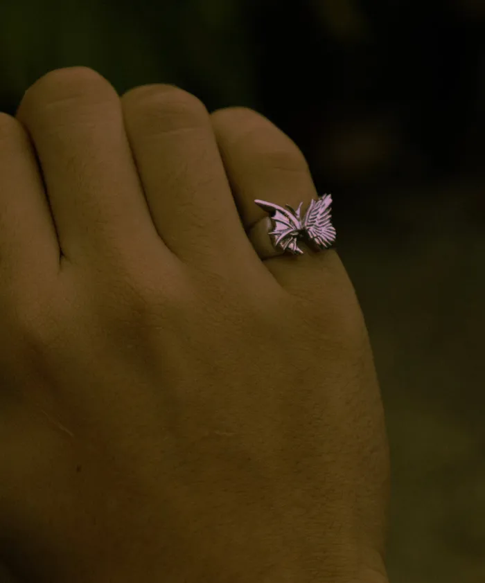 Fashion Jewelry by Yordy Rings Silver Butterfly Angel Ring
