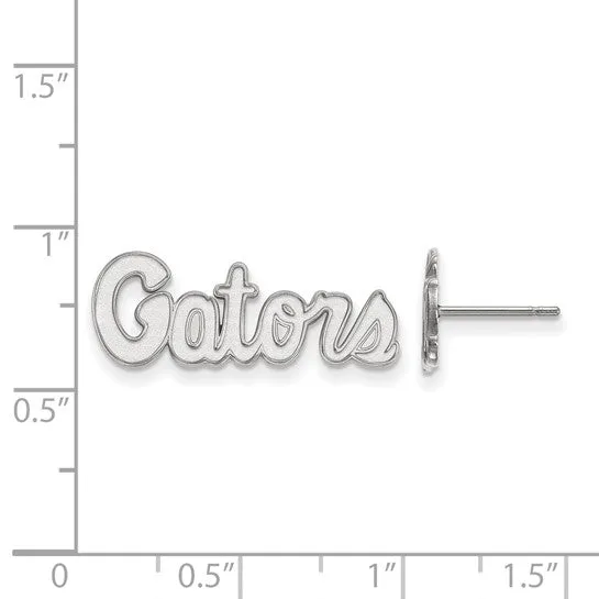 International Diamond Center Earrings 10k White Gold LogoArt University of Florida Gators Script Extra Small Post Earrings International Diamond Center Earrings 10k White Gold LogoArt University of Florida Gators Script Extra Small Post Earrings