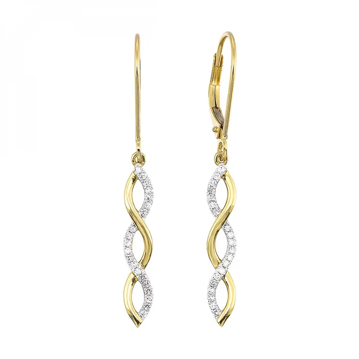 International Diamond Center Earrings Gold Diamond Earrings