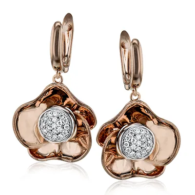International Diamond Center Earrings Simon G le2644 Flower Earring in 18k Gold with Diamonds International Diamond Center Earrings Simon G le2644 Flower Earring in 18k Gold with Diamonds