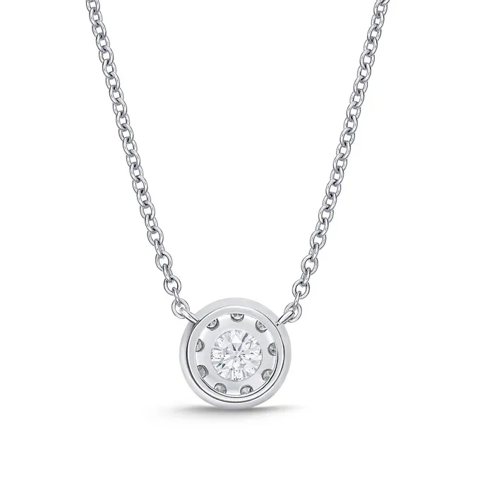 International Diamond Center Necklaces IDC Signature Collection White Gold Diamond Bouquet Everyday Necklace 30ctw approx 19 center International Diamond Center Necklaces IDC Signature Collection White Gold Diamond Bouquet Everyday Necklace 30ctw approx 19 center