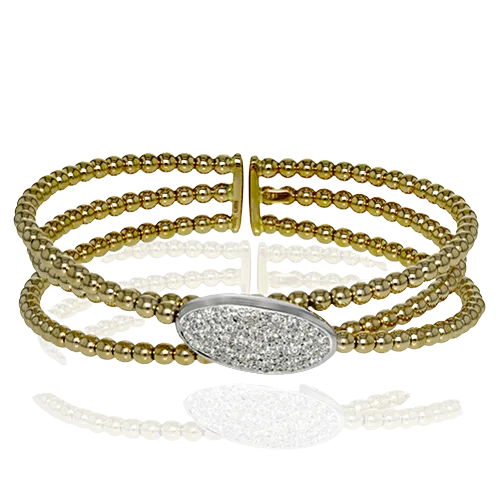 International Diamond Center PreStyled Sets Simon G Harmonie Bangle in 18k Gold with Diamonds International Diamond Center PreStyled Sets Simon G Harmonie Bangle in 18k Gold with Diamonds