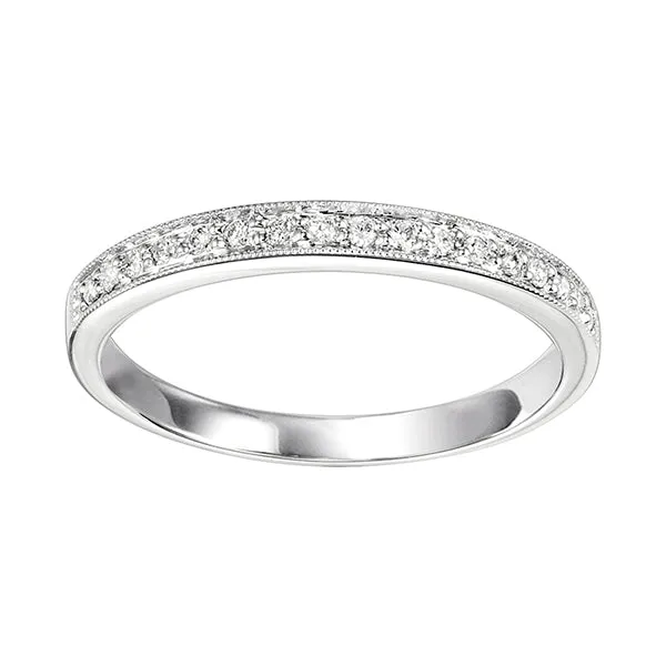 International Diamond Center Rings 10K White Gold Mixable Ring 012 CTW