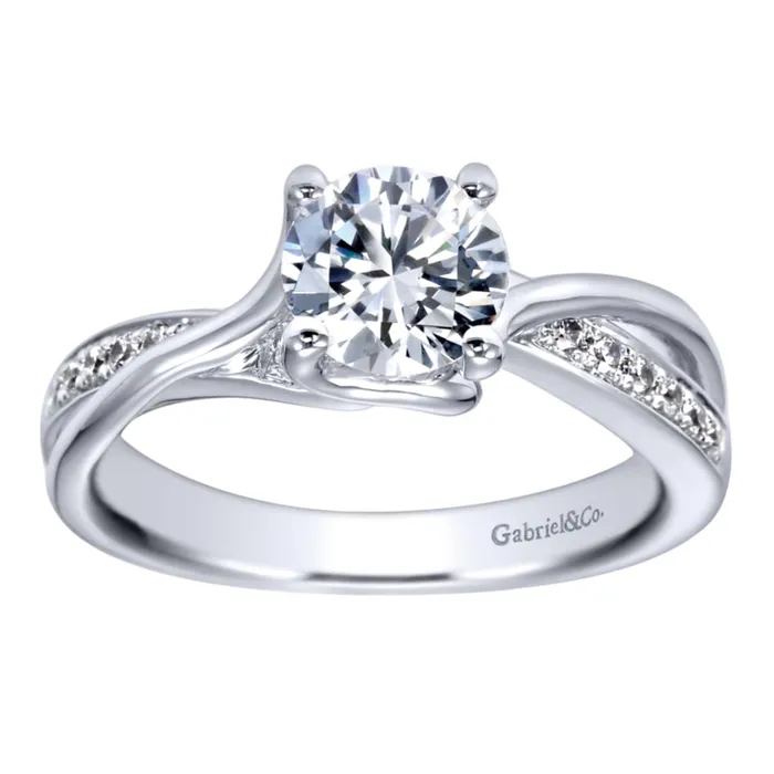 International Diamond Center Rings Gabriel Bridal Collection White Gold Criss Cross Engagement Ring 008 ctw International Diamond Center Rings Gabriel Bridal Collection White Gold Criss Cross Engagement Ring 008 ctw
