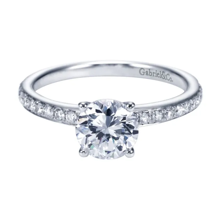 International Diamond Center Rings Gabriel Bridal Collection White Gold Straight Engagement Ring 025 ctw International Diamond Center Rings Gabriel Bridal Collection White Gold Straight Engagement Ring 025 ctw