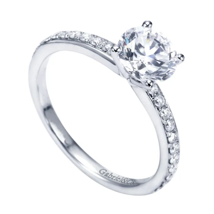 International Diamond Center Rings Gabriel Bridal Collection White Gold Straight Engagement Ring 025 ctw International Diamond Center Rings Gabriel Bridal Collection White Gold Straight Engagement Ring 025 ctw