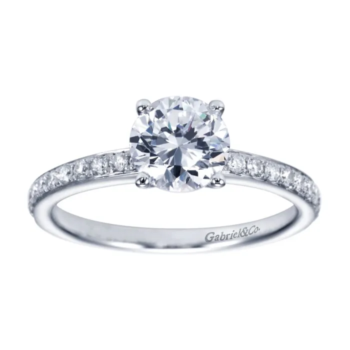 International Diamond Center Rings Gabriel Bridal Collection White Gold Straight Engagement Ring 025 ctw International Diamond Center Rings Gabriel Bridal Collection White Gold Straight Engagement Ring 025 ctw