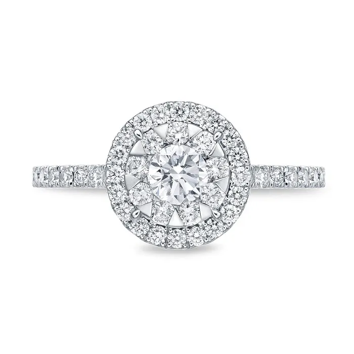 International Diamond Center Rings IDC Signature Collection White Gold Bouquet Halo Engagement Ring 61ctw approx International Diamond Center Rings IDC Signature Collection White Gold Bouquet Halo Engagement Ring 61ctw approx