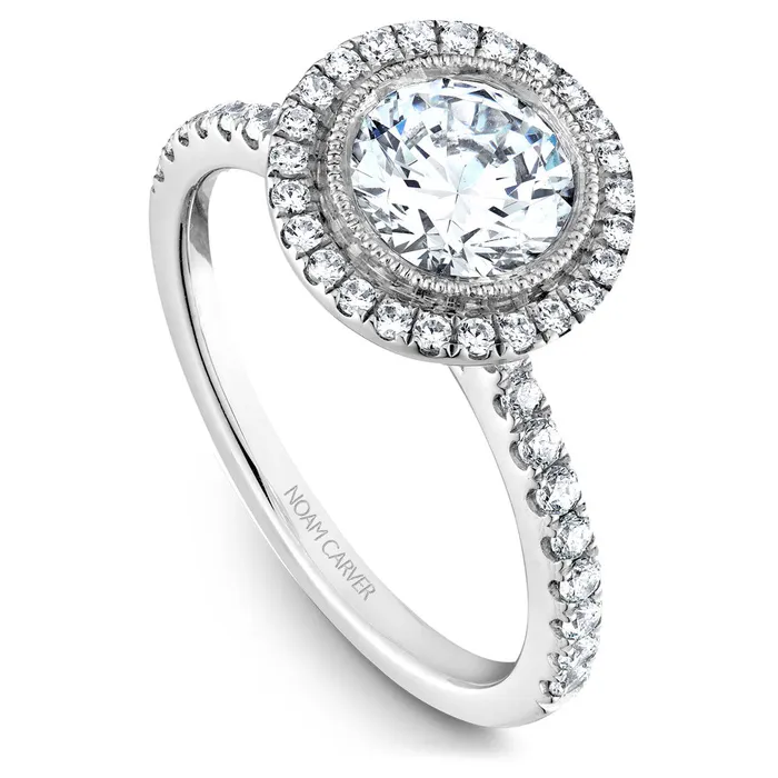 International Diamond Center Rings Noam Carver White Gold Diamond Engagement Ring Setting with Halo 041 CTW International Diamond Center Rings Noam Carver White Gold Diamond Engagement Ring Setting with Halo 041 CTW