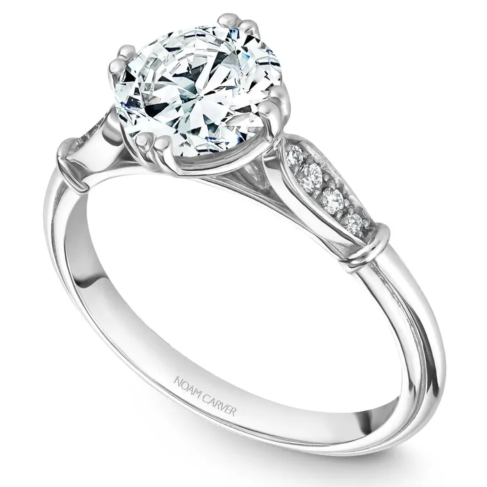 International Diamond Center Rings Noam Carver White Gold Vintage Diamond Engagement Ring Setting 006 CTW International Diamond Center Rings Noam Carver White Gold Vintage Diamond Engagement Ring Setting 006 CTW