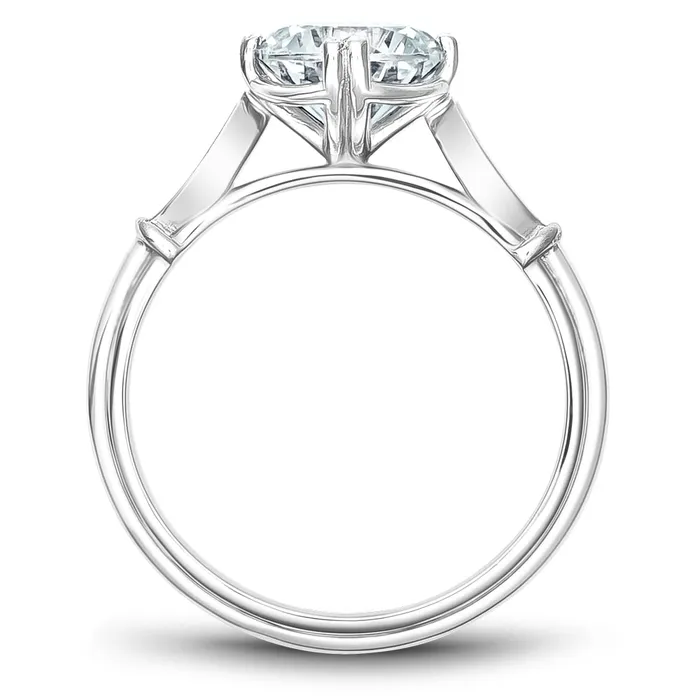International Diamond Center Rings Noam Carver White Gold Vintage Diamond Engagement Ring Setting 006 CTW