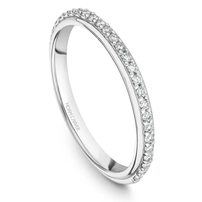 International Diamond Center Rings Noam Carver White Gold Vintage Diamond Engagement Ring Setting 006 CTW