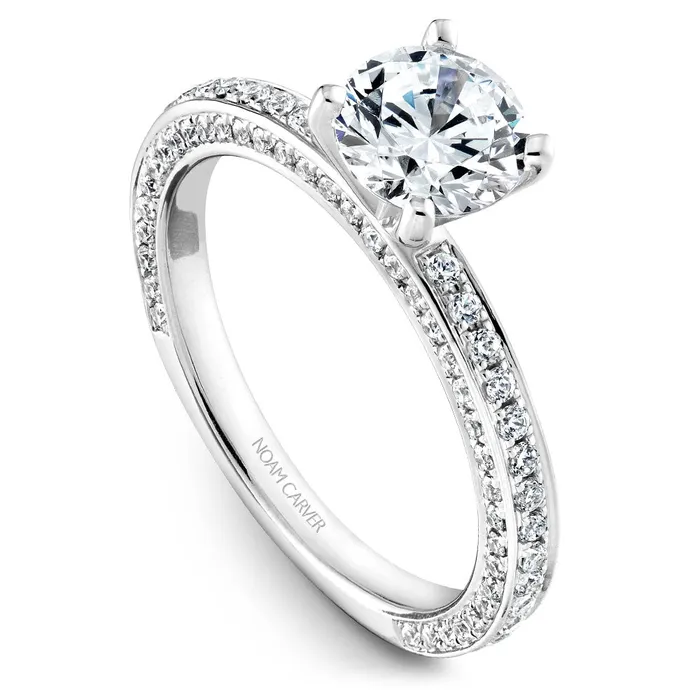 International Diamond Center Rings Noam Carver White Gold Vintage Diamond Engagement Ring Setting 064 CTW International Diamond Center Rings Noam Carver White Gold Vintage Diamond Engagement Ring Setting 064 CTW