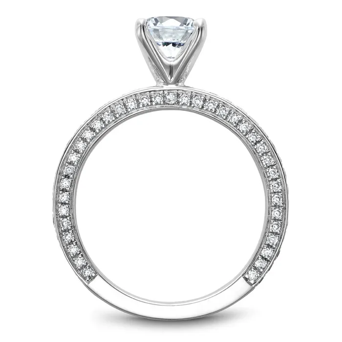 International Diamond Center Rings Noam Carver White Gold Vintage Diamond Engagement Ring Setting 064 CTW