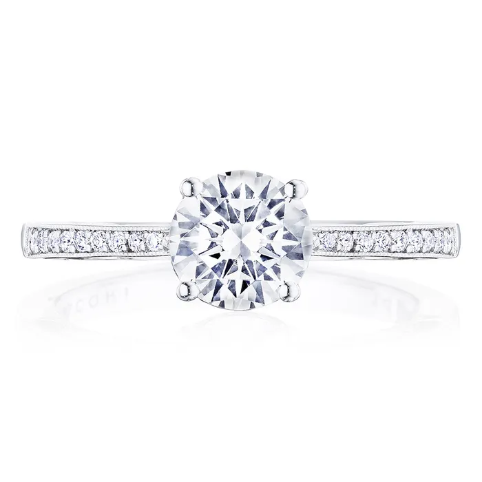 International Diamond Center Rings Tacori 14k White Gold Coastal Crescent Collection Classic Engagement Ring Setting 014CTW International Diamond Center Rings Tacori 14k White Gold Coastal Crescent Collection Classic Engagement Ring Setting 014CTW