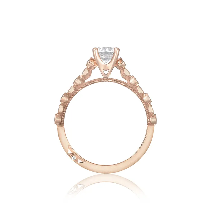 International Diamond Center Rings Tacori 18k Rose Gold Sculpted Crescent Round Diamond Engagement Ring Setting 018 CTW International Diamond Center Rings Tacori 18k Rose Gold Sculpted Crescent Round Diamond Engagement Ring Setting 018 CTW