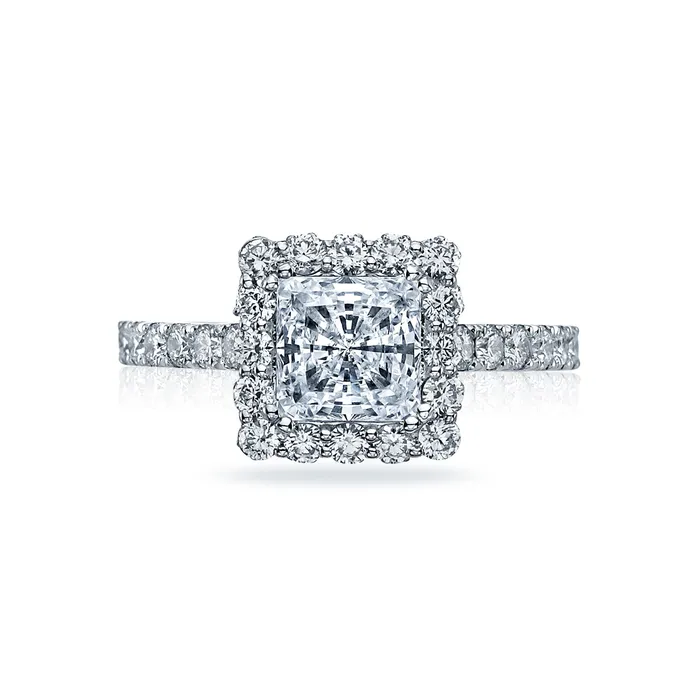 International Diamond Center Rings Tacori 18k White Gold Full Bloom Princess Diamond Engagement Ring Setting 082 CTW International Diamond Center Rings Tacori 18k White Gold Full Bloom Princess Diamond Engagement Ring Setting 082 CTW