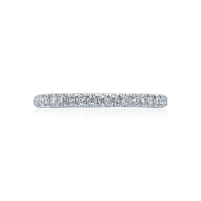 International Diamond Center Rings Tacori 18k White Gold Petite Crescent Diamond Wedding Band 068 CTW International Diamond Center Rings Tacori 18k White Gold Petite Crescent Diamond Wedding Band 068 CTW