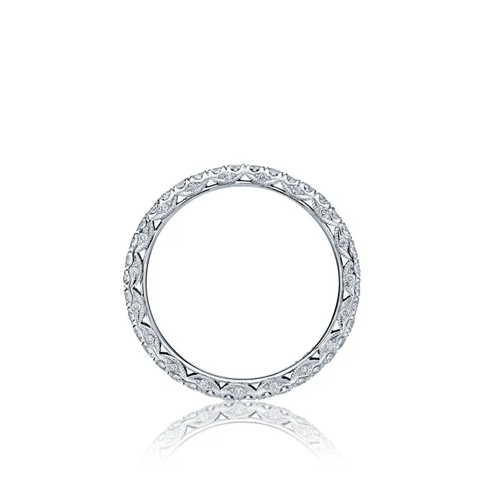 International Diamond Center Rings Tacori 18k White Gold Petite Crescent Diamond Wedding Band 068 CTW International Diamond Center Rings Tacori 18k White Gold Petite Crescent Diamond Wedding Band 068 CTW
