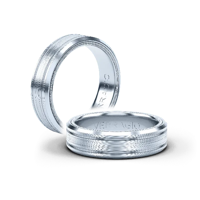 International Diamond Center Rings Verragio Mens Band VW602818k White
