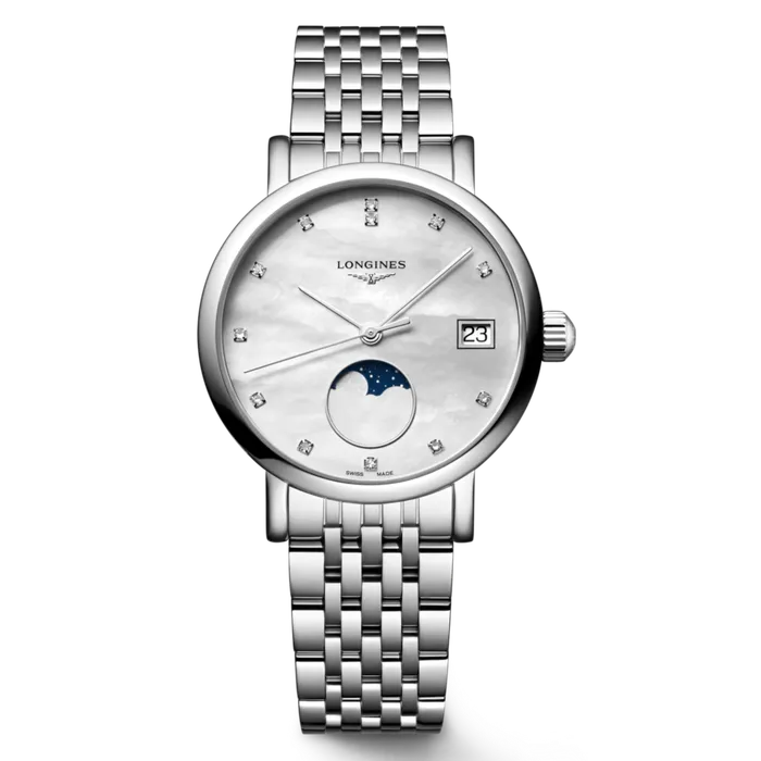 Longines Necklaces Elegant Collection Mother of Pearl Moon Phase 30mm