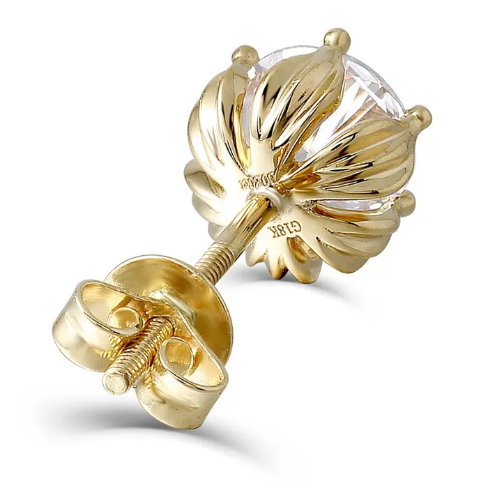 Luxus Moissanite Rings Jewelry Earrings 14k Yellow Gold Flower Moissanite Stud Earrings 2ctw