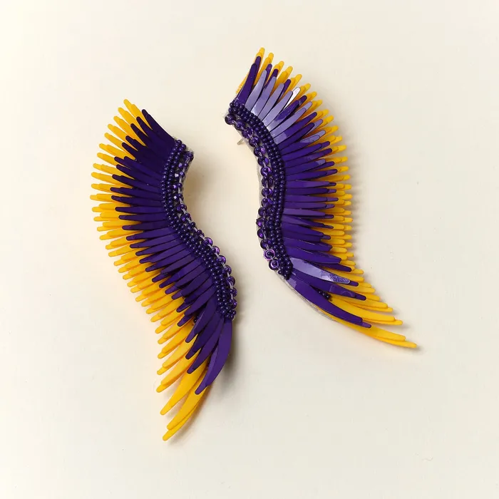Madeline Earrings Purple Yellow Mignonne Gavigan Earrings