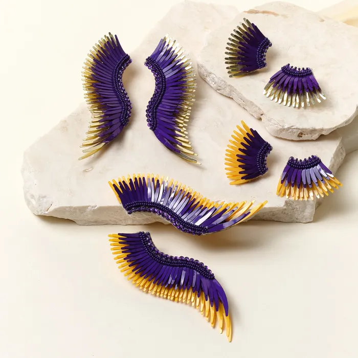 Madeline Earrings Purple Yellow Mignonne Gavigan Earrings Madeline Earrings Purple Yellow Mignonne Gavigan Earrings