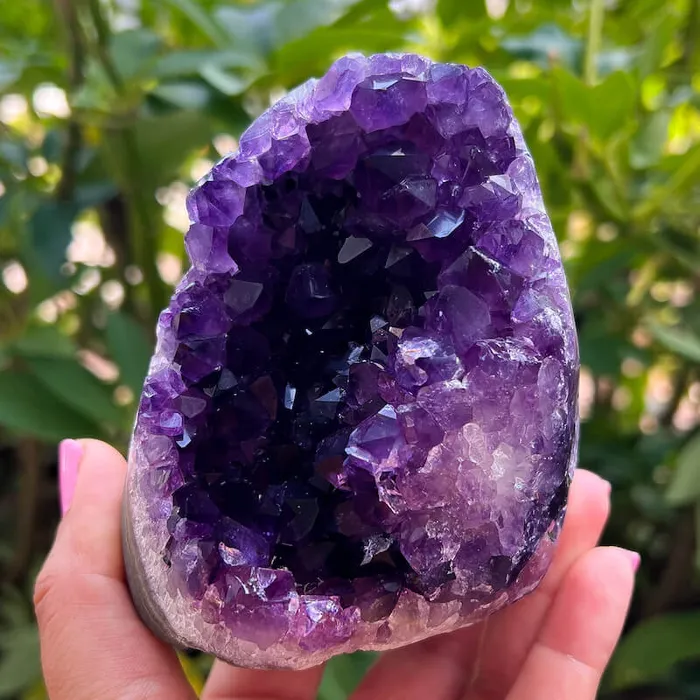 Magic Crystals Charm Necklaces Polished Amethyst Geode Cluster Cathedral Amethyst Group 1