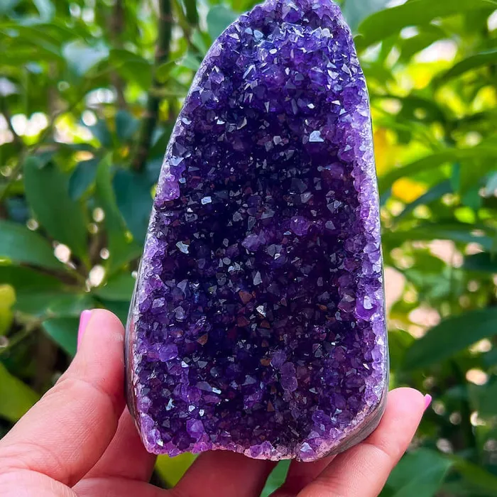 Magic Crystals Charm Necklaces Polished Amethyst Geode Cluster Cathedral Amethyst Group 1