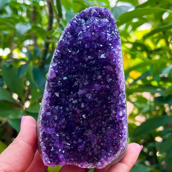 Magic Crystals Charm Necklaces Polished Amethyst Geode Cluster Cathedral Amethyst Group 1