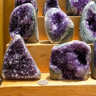 Magic Crystals Charm Necklaces Polished Amethyst Geode Cluster Cathedral Amethyst Group 1