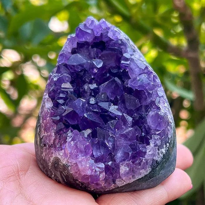 Magic Crystals Charm Necklaces Polished Amethyst Geode Cluster Cathedral Amethyst Group 1
