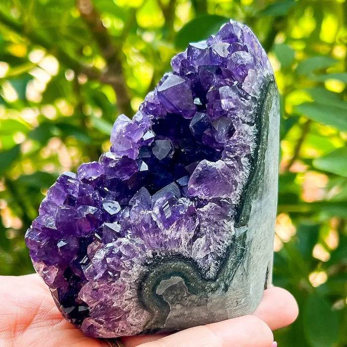 Magic Crystals Charm Necklaces Polished Amethyst Geode Cluster Cathedral Amethyst Group 1