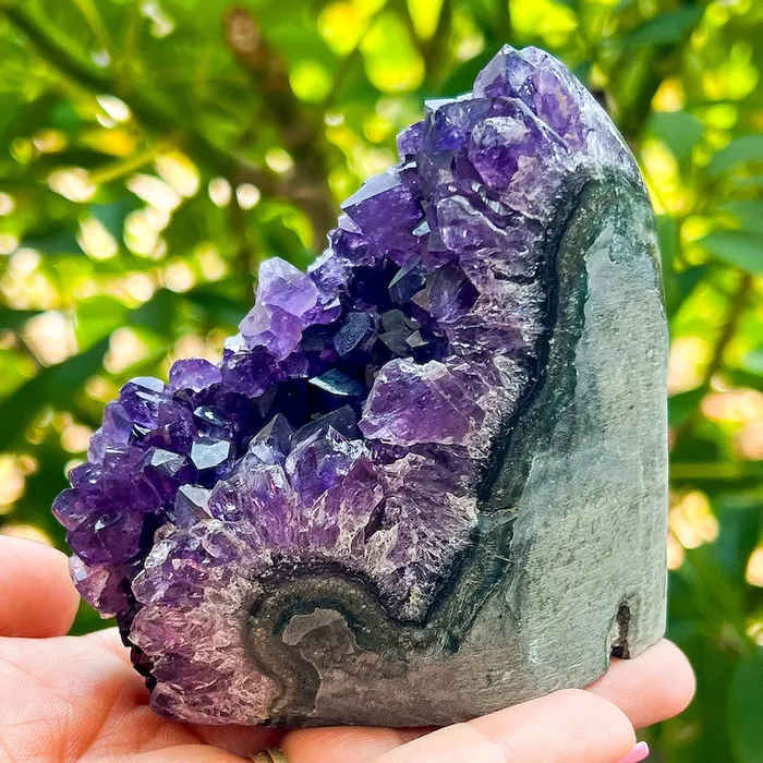 Magic Crystals Charm Necklaces Polished Amethyst Geode Cluster Cathedral Amethyst Group 1