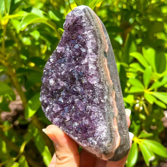 Magic Crystals Charm Necklaces Polished Amethyst Geode Cluster Cathedral Amethyst Group 1
